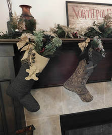 Black and Gold Christmas Stockings