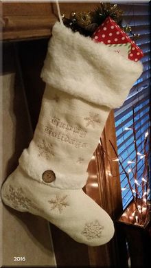 burlap christmas stocking
